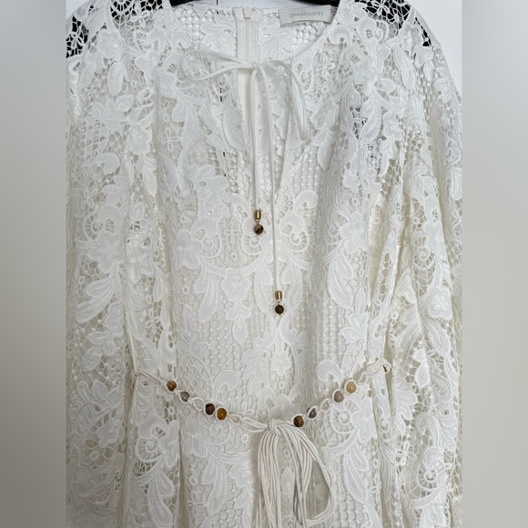 Zimmermann Coro Long Sleeve Guipure Lace Dress Ivory Various Size Available - Picture 7 of 16
